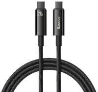 Кабели, адаптеры, разветвители Baseus Tungsten Gold Fast Charging Data Cable USB Type-C - USB Type-C (1 м, черный) [CAWJ040001]
