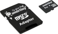 Карты памяти SmartBuy microSDHC (Class 10) 8 Гб + SD адаптер (SB8GBSDCL10-01)