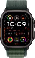 Умные часы и браслеты Apple Watch Ultra 2 LTE 49 мм (титановый корпус, черный/темно-зеленый, ремешок из полиэстера S) [MX4Q3]