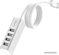 USB-хабы и док-станции Hoco HB1 (серебристый)
