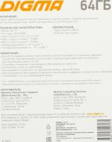 Карты памяти Digma MicroSDXC Class 10 Card10 DGFCA064A01 [DGFCA064A01]