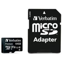 Карты памяти Verbatim Premium 44084 64GB + адаптер [44084]