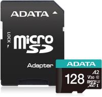 Карты памяти ADATA Premier Pro AUSDX128GUI3V30SA2-RA1 microSDXC 128GB (с адаптером) [AUSDX128GUI3V30SA2-RA1]