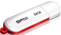 USB Flash Silicon-Power LuxMini 320 32GB (белый/красный) [SP032GBUF2320V1W]