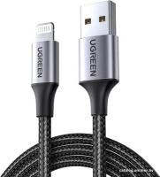 Кабели, адаптеры, разветвители Ugreen US199 60157 USB Type-A - Lightning (1.5 м, черный) [60157]