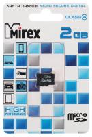 Карты памяти Mirex microSD (Class 4) 2GB (13612-MCROSD02) [13612-MCROSD02]