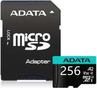 Карты памяти ADATA Premier Pro AUSDX256GUI3V30SA2-RA1 microSDXC 256GB (с адаптером) [AUSDX256GUI3V30SA2-RA1]