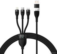 Кабели, адаптеры, разветвители Baseus CASS030101 USB-C/A - USB-C, microUSB, Lightning (1.2 м, черный) [CASS030101]