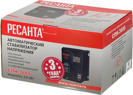 Стабилизаторы, сетевые фильтры, удлинители Ресанта СПН-3600