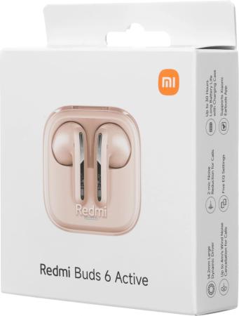 Наушники и гарнитуры Xiaomi Redmi Buds 6 Active M2344E1 (розовый, международная версия) [BHR8395GL]