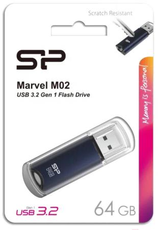 USB Flash Silicon-Power Marvel M02 64GB (синий) [SP064GBUF3M02V1B]
