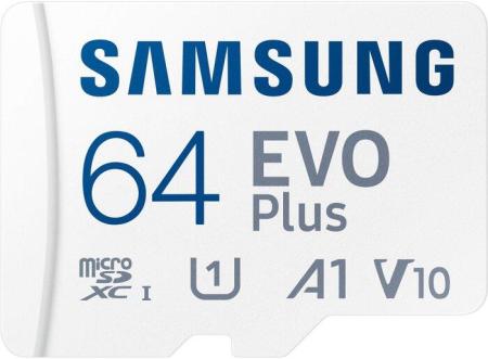Карты памяти Samsung EVO Plus 2024 microSDXC 64GB (с адаптером) [MB-MC64SA, MB-MC64SA/EU]