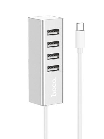 USB-хабы и док-станции Hoco HB1 (серебристый)