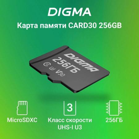 Карты памяти Digma MicroSDXC Class 10 Card30 DGFCA256A03 [DGFCA256A03]