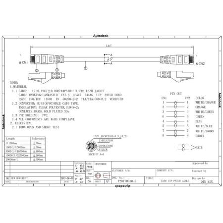 Кабели, адаптеры, разветвители Lanmaster LAN-PC45/U6-3.0-GY