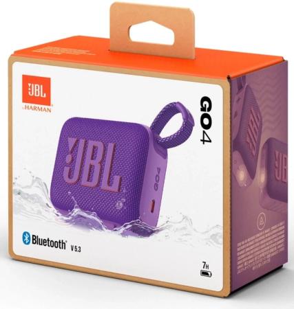 Беспроводные и портативные колонки JBL Go 4 (фиолетовый) [JBLGO4PUR, 1200130009471]