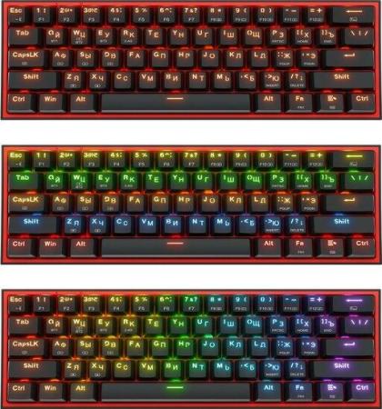 Клавиатуры Redragon Fizz Pro (черный/красный) [70666, 6950376706669]