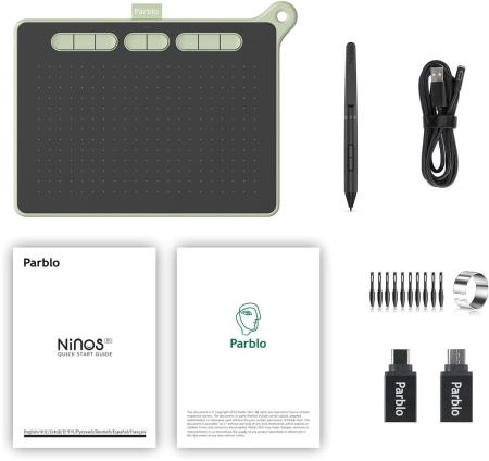 Графические планшеты Parblo Ninos M (зеленый)