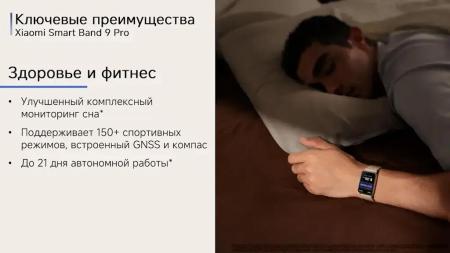 Умные часы и браслеты Xiaomi Smart Band 9 Pro M2401B1 (розовый, с розовым силиконовым ремешком, международная версия) [BHR8714GL]