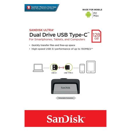 USB Flash SanDisk Ultra Dual Type-C 128GB [SDDDC2-128G-G46] [SDDDC2-128G-G46]