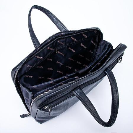 Женские и мужские сумки Poshete 249-8195-8-BLK (черный) [249-8195-8-BLK]