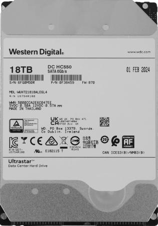 Жесткие диски WD Ultrastar DC HC550 18TB WUH721818ALE6L4 [WUH721818ALE6L4, 0F38459]