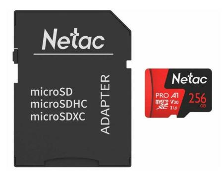 Карты памяти Netac 256GB 500 Extreme Pro NT02P500PRO-256G-R (с адаптером) [NT02P500PRO-256G-R]