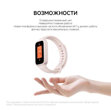 Умные часы и браслеты Xiaomi Smart Band 9 Active M2435B1 (розовый, международная версия) [BHR9917GL]