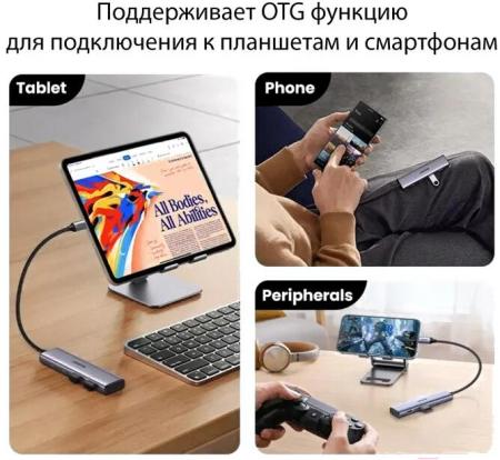 USB-хабы и док-станции Ugreen CM473 15395 [15395]