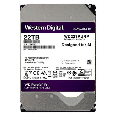 Жесткие диски WD Purple Pro 22TB WD221PURP [WD221PURP]