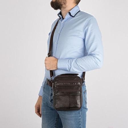 Женские и мужские сумки Poshete 252-8101-DBW (коричневый) [252-8101-DBW]