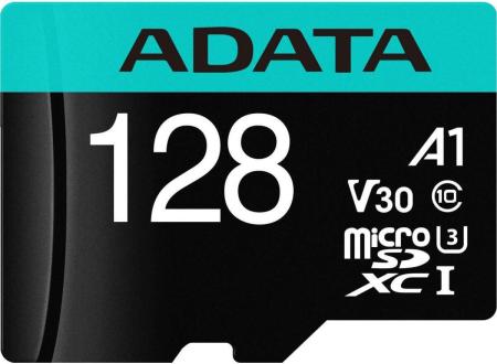 Карты памяти ADATA Premier Pro AUSDX128GUI3V30SA2-RA1 microSDXC 128GB (с адаптером) [AUSDX128GUI3V30SA2-RA1]