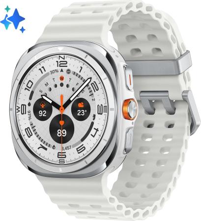 Умные часы и браслеты Samsung Galaxy Watch Ultra 47 мм LTE (белый титан) [SM-L705FZWACAU]