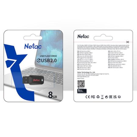 USB Flash Netac U197 USB 2.0 8GB NT03U197N-008G-20BK [NT03U197N-008G-20BK]