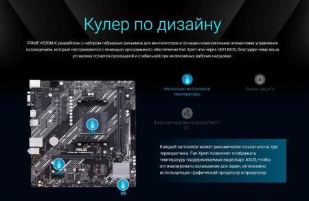 Материнские платы ASUS Prime A520M-K