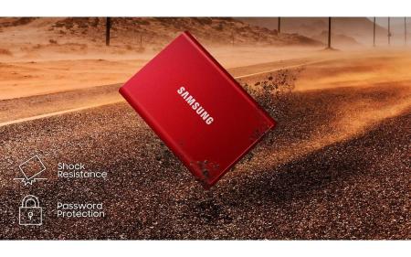Внешние накопители Samsung T7 2TB (серый) [MU-PC2T0T/WW]