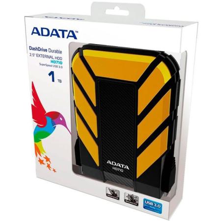 Внешние накопители ADATA DashDrive Durable HD710 1TB Yellow (AHD710-1TU3-CYL)