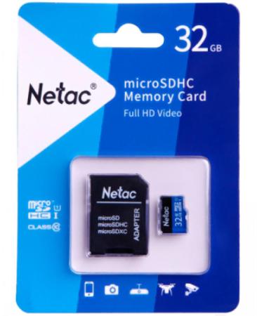 Карты памяти Netac P500 Standard 32GB NT02P500STN-032G-R + адаптер [NT02P500STN-032G-R]