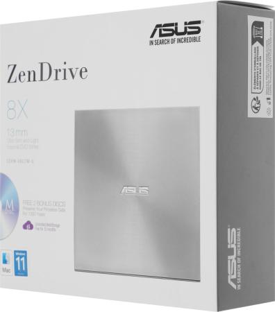 Оптические приводы ASUS ZenDrive U7M SDRW-08U7M-U (серебристый) [90DD01X2-M29000, SDRW-08U7M-U/SIL/G/AS, 4712900127164]
