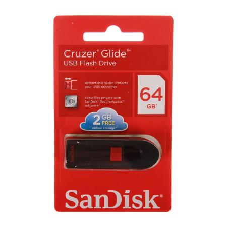 USB Flash SanDisk Cruzer Glide 64GB Black [SDCZ600-064G-G35] [SDCZ600-064G-G35]
