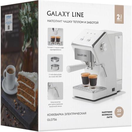 Кофеварки и кофемашины Galaxy Line GL0756 (белый) [GL0756/белый, гл0756лбел]