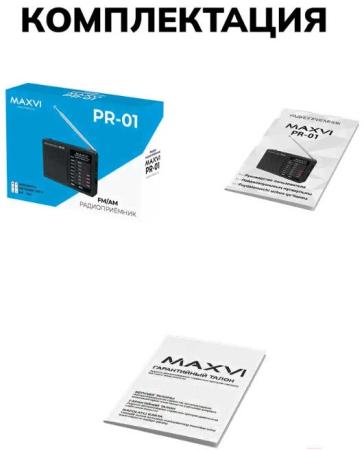 Радиоприемники Maxvi PR-01 (серый) [4620039115986]