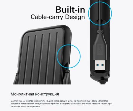 Внешние накопители Silicon-Power Armor A66 1TB SP010TBPHD66SS3B [SP010TBPHD66SS3B]