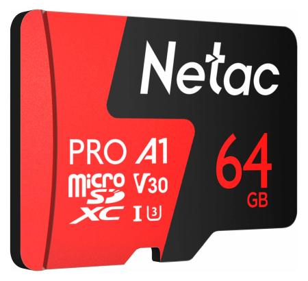 Карты памяти Netac P500 Extreme Pro 64GB NT02P500PRO-064G-R + адаптер [NT02P500PRO-064G-R]