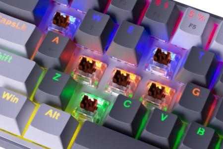 Клавиатуры Redragon Fizz (серый/белый) [70675]