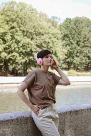 Наушники и гарнитуры Miru Cat EP-W10 (розовый) [W101]