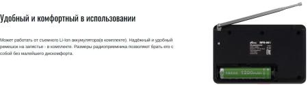Радиоприемники Ritmix RPR-001 (черный) [RPR-001]