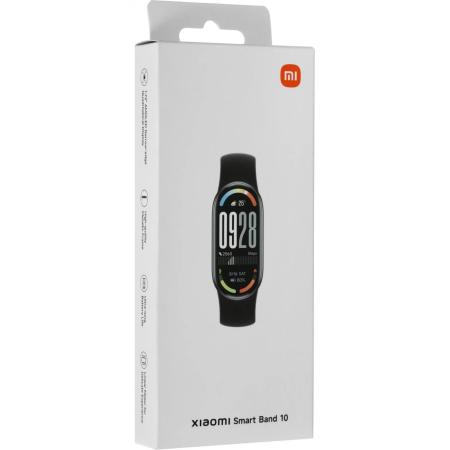 Умные часы и браслеты Xiaomi Smart Band 10 M2459B1 (черный, с черным силиконовым ремешком, международная версия) [BHR07PYGL]
