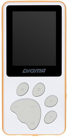 Плееры Digma S4 8GB (белый/оранжевый) [1132620, S4WO]