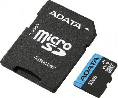 Карты памяти ADATA Premier AUSDH32GUICL10A1-RA1 microSDHC 32GB (с адаптером) [AUSDH32GUICL10A1-RA1]